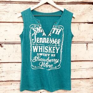 Smooth Like Tennessee Whiskey Sweet As Strawberry Wine Tank Top Sz S